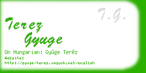 terez gyuge business card
